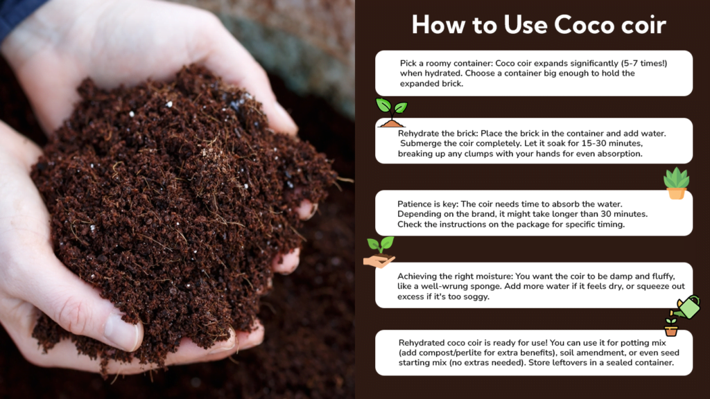 Here are the all steps how to use coco coir bricks